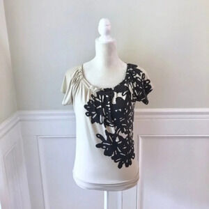 The Limited Cap Sleeve Abstract Floral Print XS
